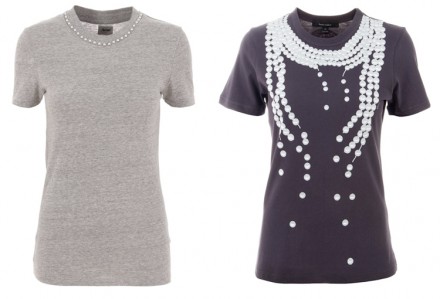 Acne Pearl Stud T-Shirt, Karen Walker Pearl Print T-Shirt