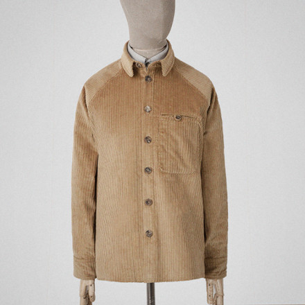 Cinnamon corduroy pipe overshirt